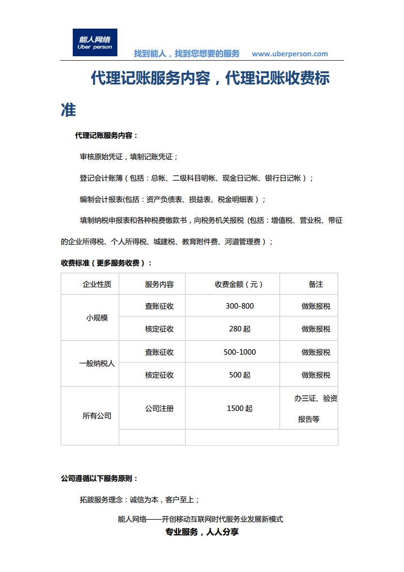 稅務代理公司收費標準(代理記帳公司做帳稅務所來查帳公司需要提供些什么)